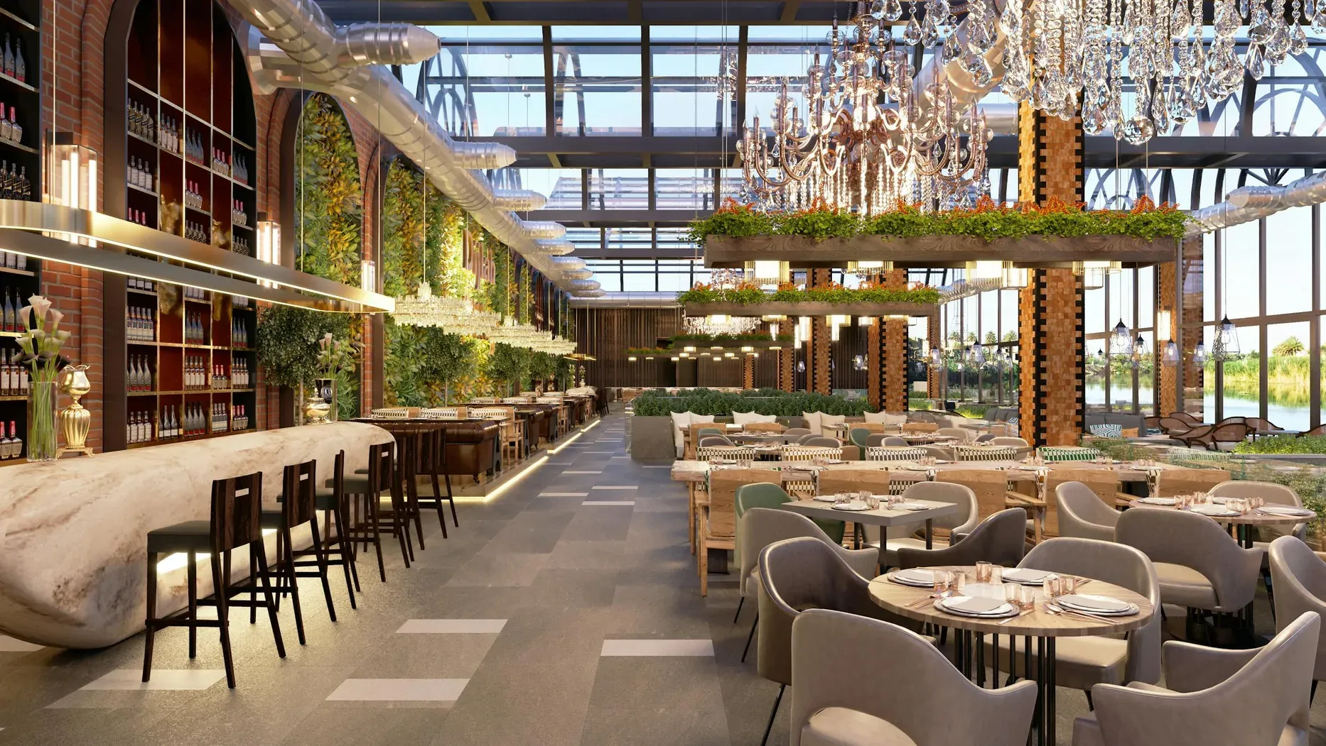 Özsüt restoranının daxili görünüşü 1